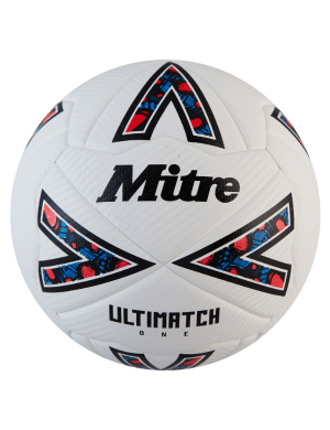 Mitre Ultimatch One Football - White/Black/Red